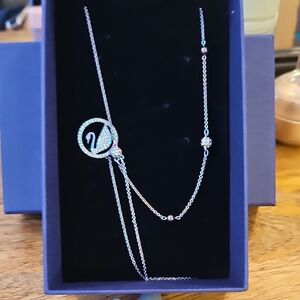 Swarovski Silver Necklace with Crystal Embellishments